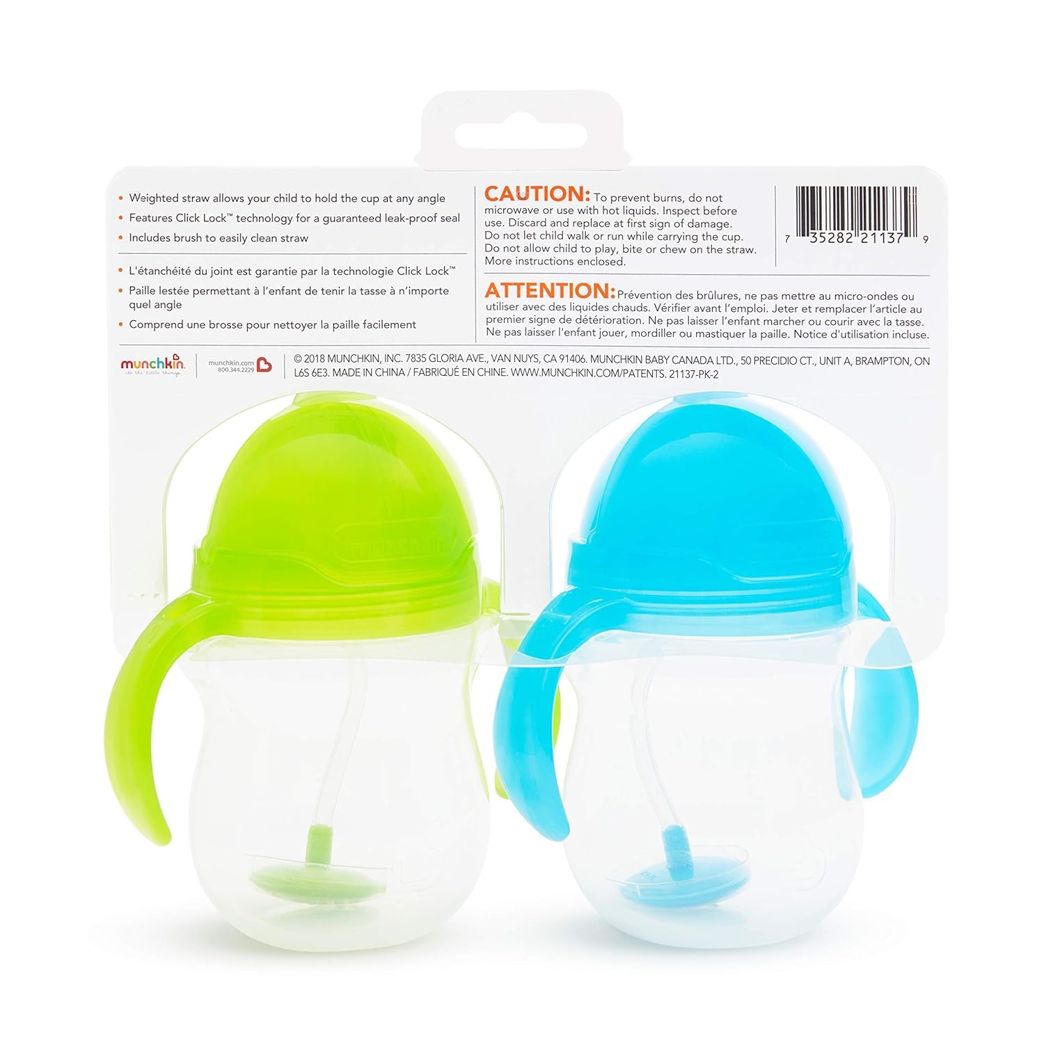 Munchkin Weighted Straw Cup gift-ready-packaging makes a thoughtful baby gift.