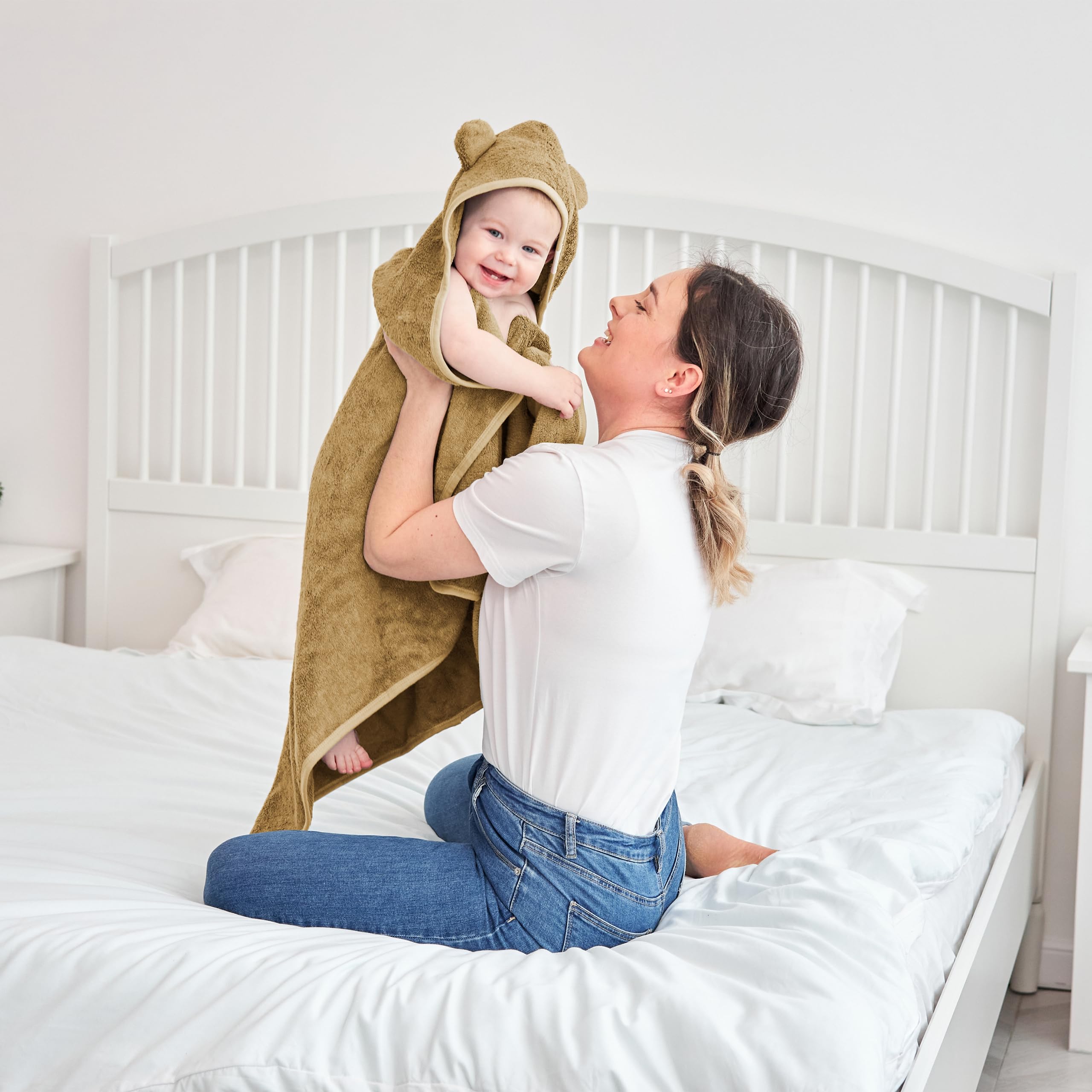 Munich Blue durable heirloom-quality baby towel for years.