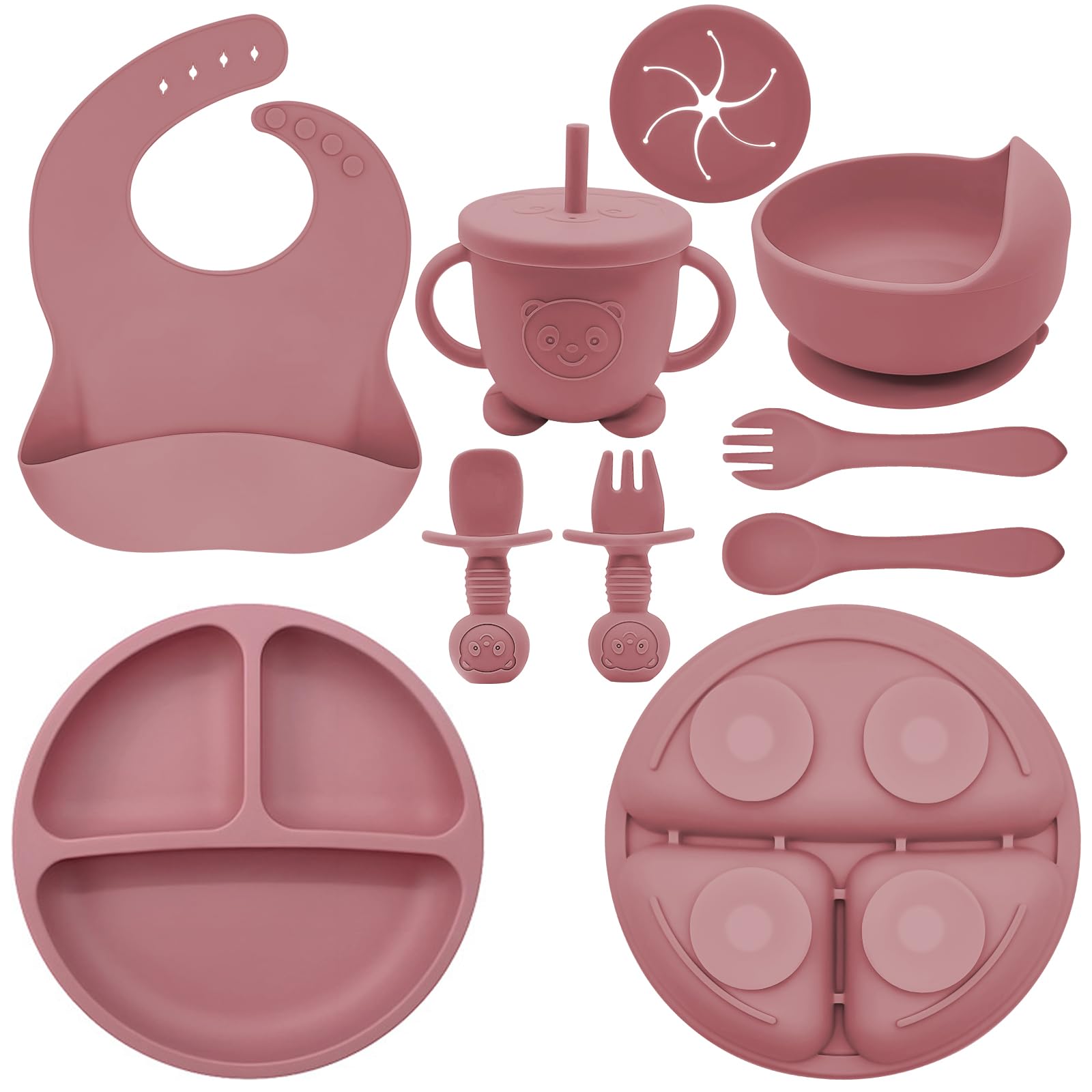 Munlinder silicone feeding suction bowl with stable base reduces spills during meals