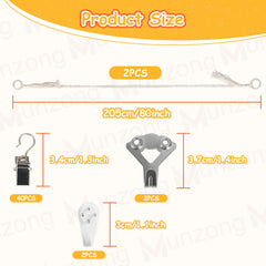 Munzong sturdy clips hold plush toys securely on the display.