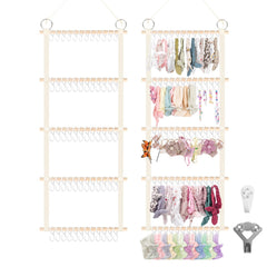 Munzong headband holder on beige wall showcasing organized baby accessories