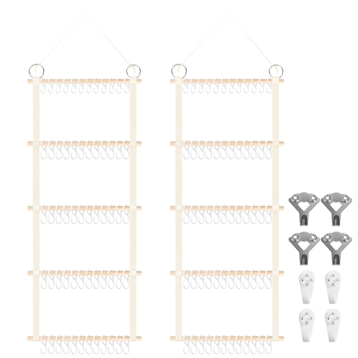 Munzong headband holder on wall for quick access to bows.