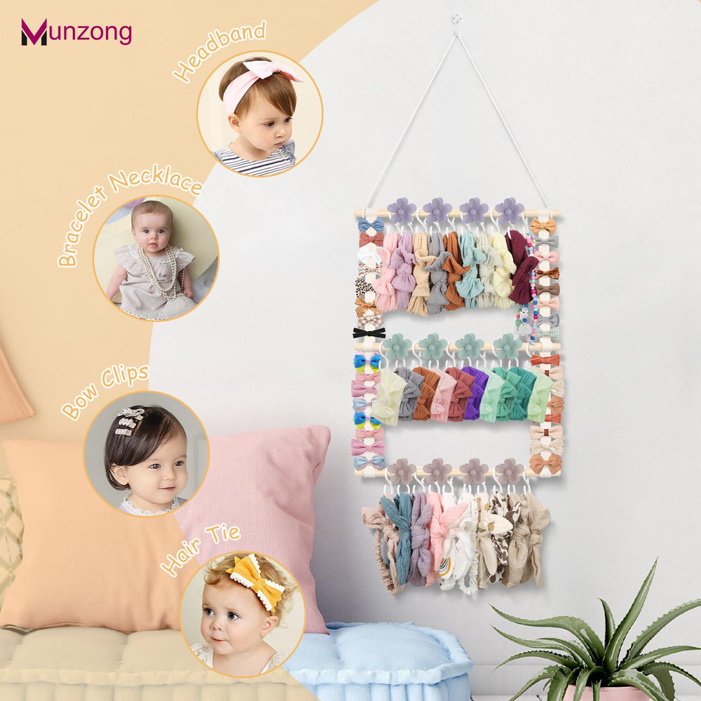 Munzong large capacity storage holds 60 plus accessories without tangles
