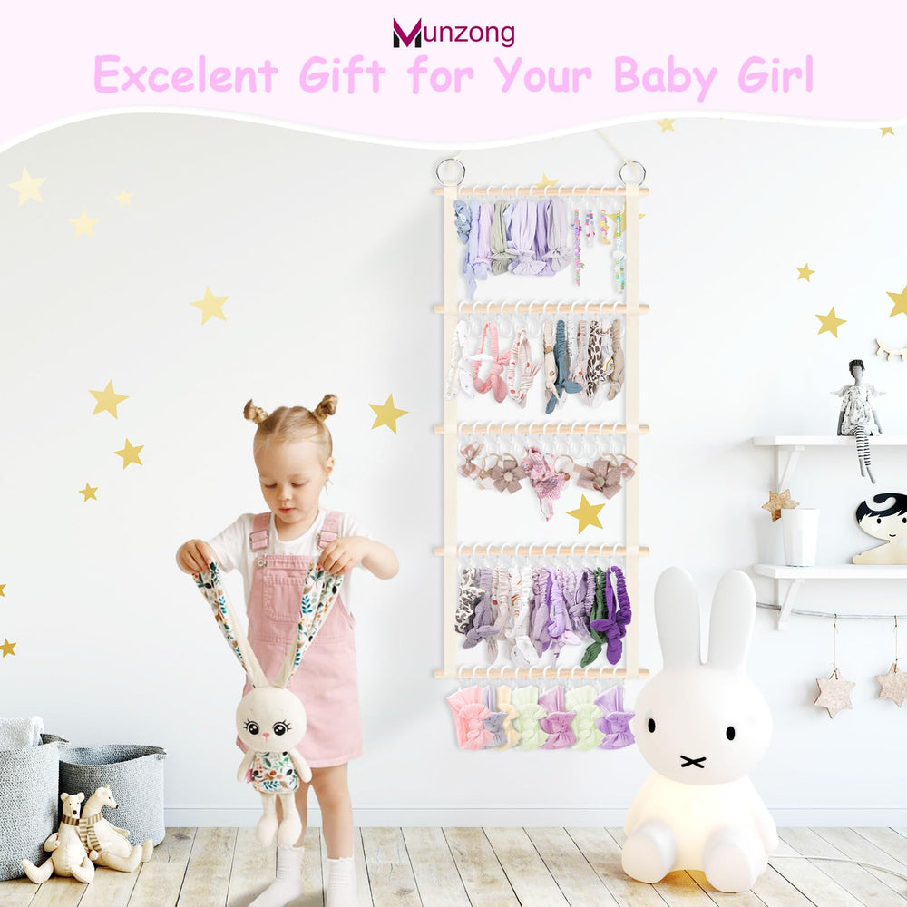 Munzong organized display saves space in a toddler room
