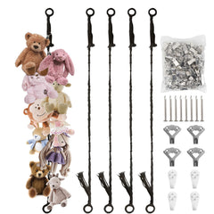 Munzong stuffed animal storage chain 80inch in use for organized plush toy display