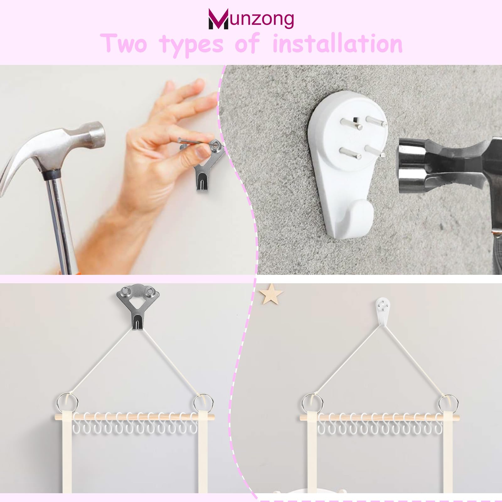 Munzong upgraded hooks provide durable storage and reliable hold