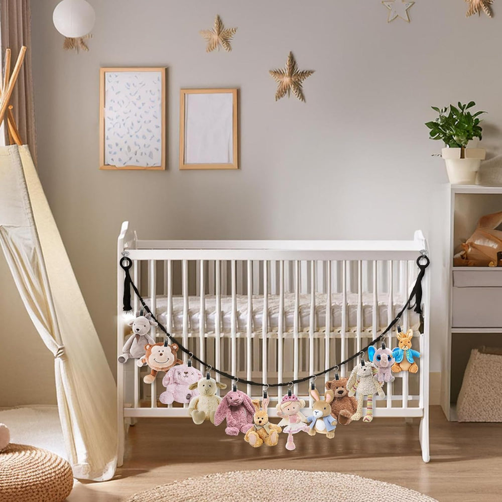 Munzong wall or door mounting saves space and showcases toys.