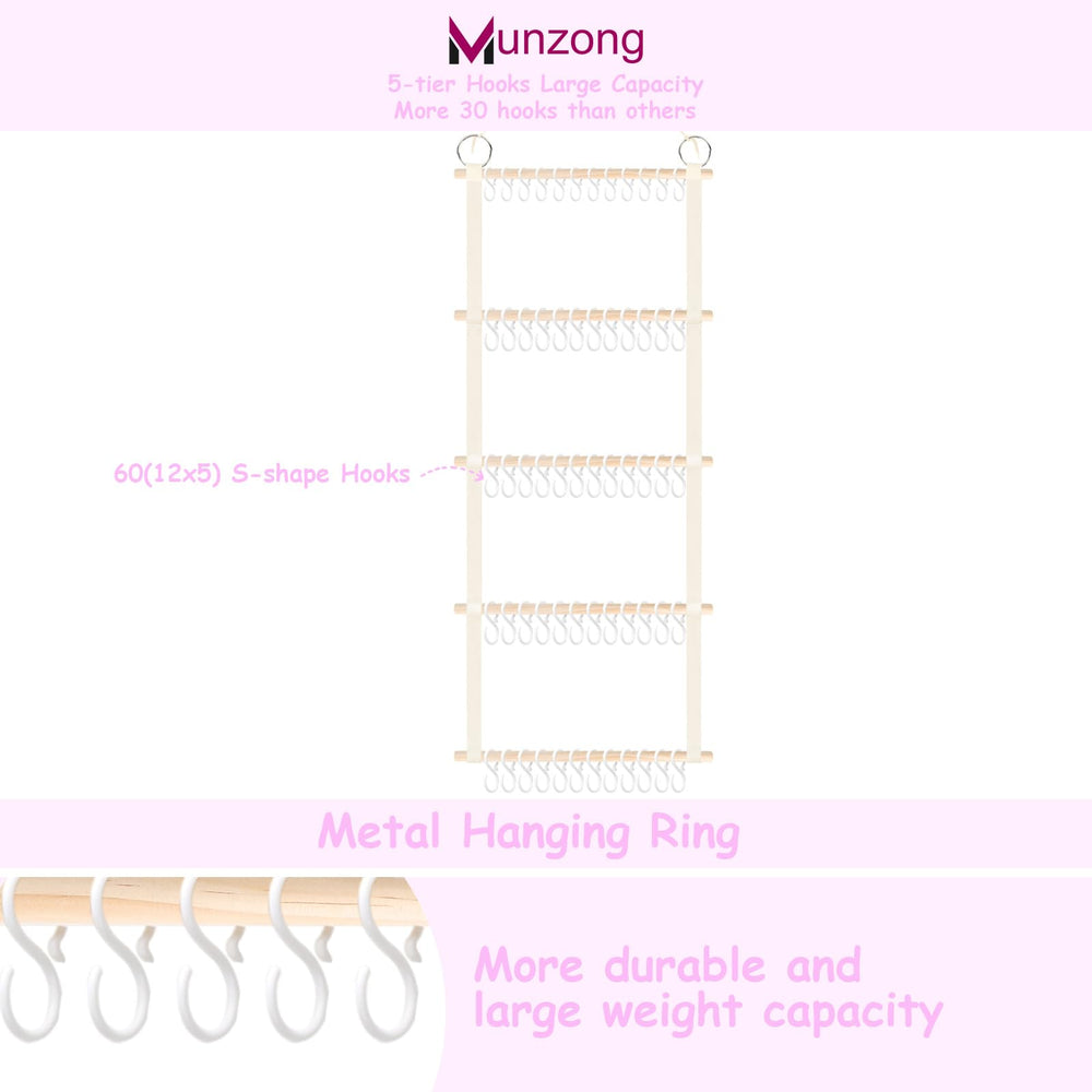 Munzong wall hanging rack in nursery keeps items within reach