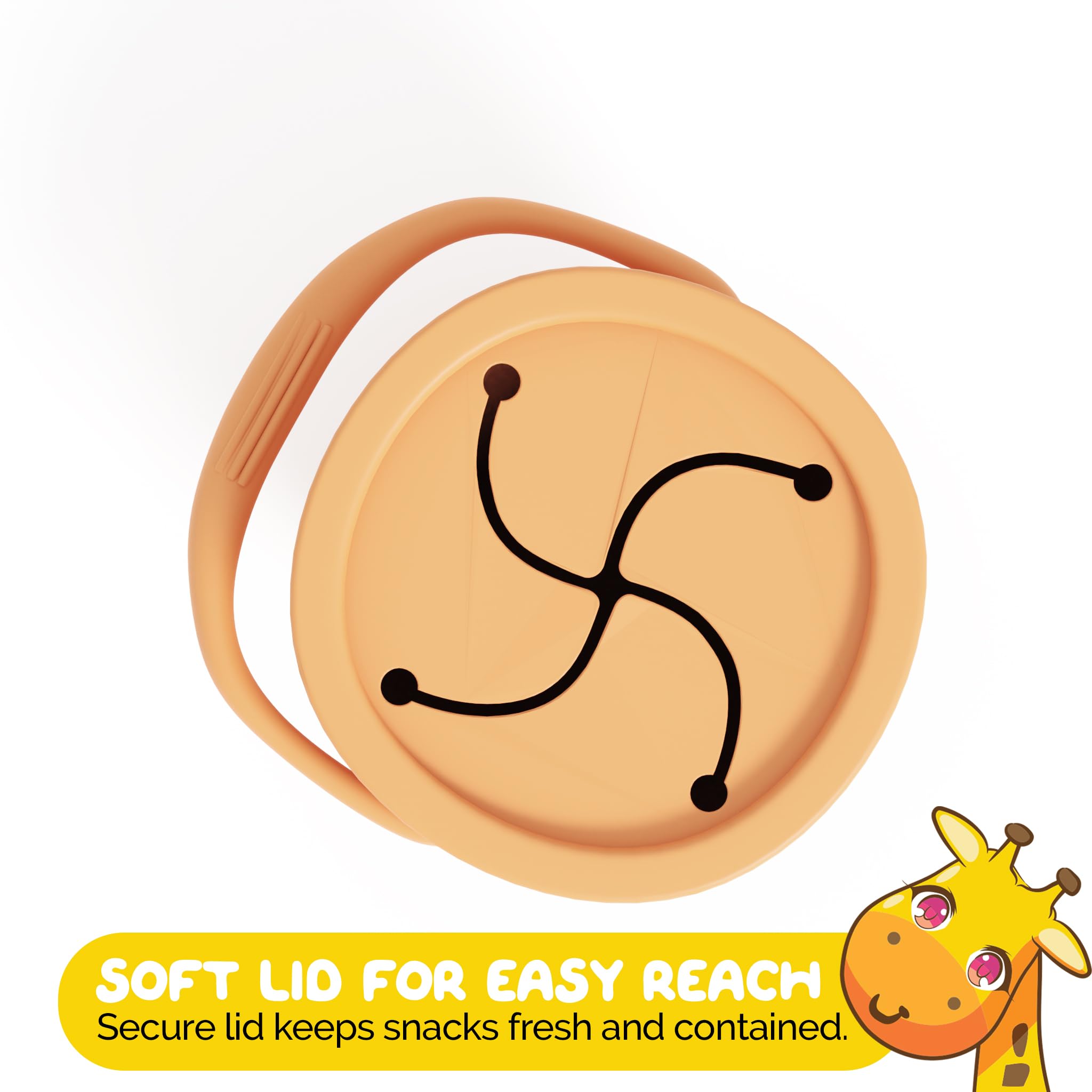 Muqee Peeko BPA-free silicone snack cup safe for snacks and hands.