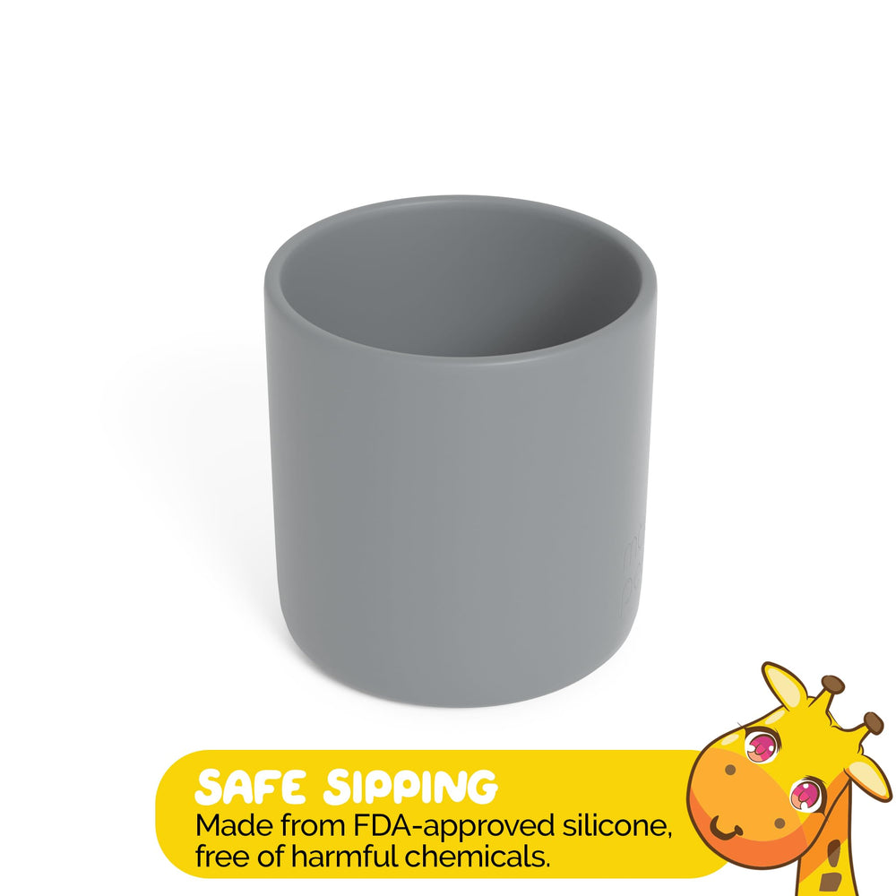 Muqee Peeko silicone toddler sippy cup highlighting soft, durable material