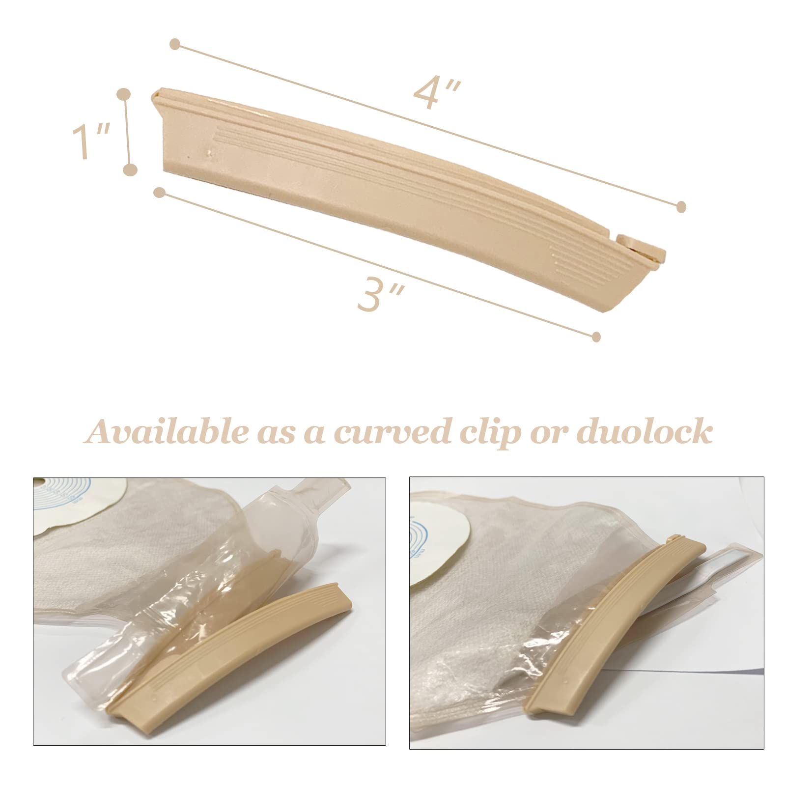 MUROCEA curved-tail clip follows body contours for comfort.