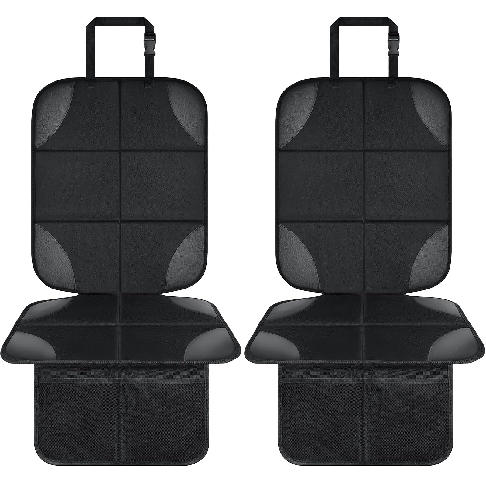 Musclez car seat protector waterproof-600D fabric shields seats from spills.