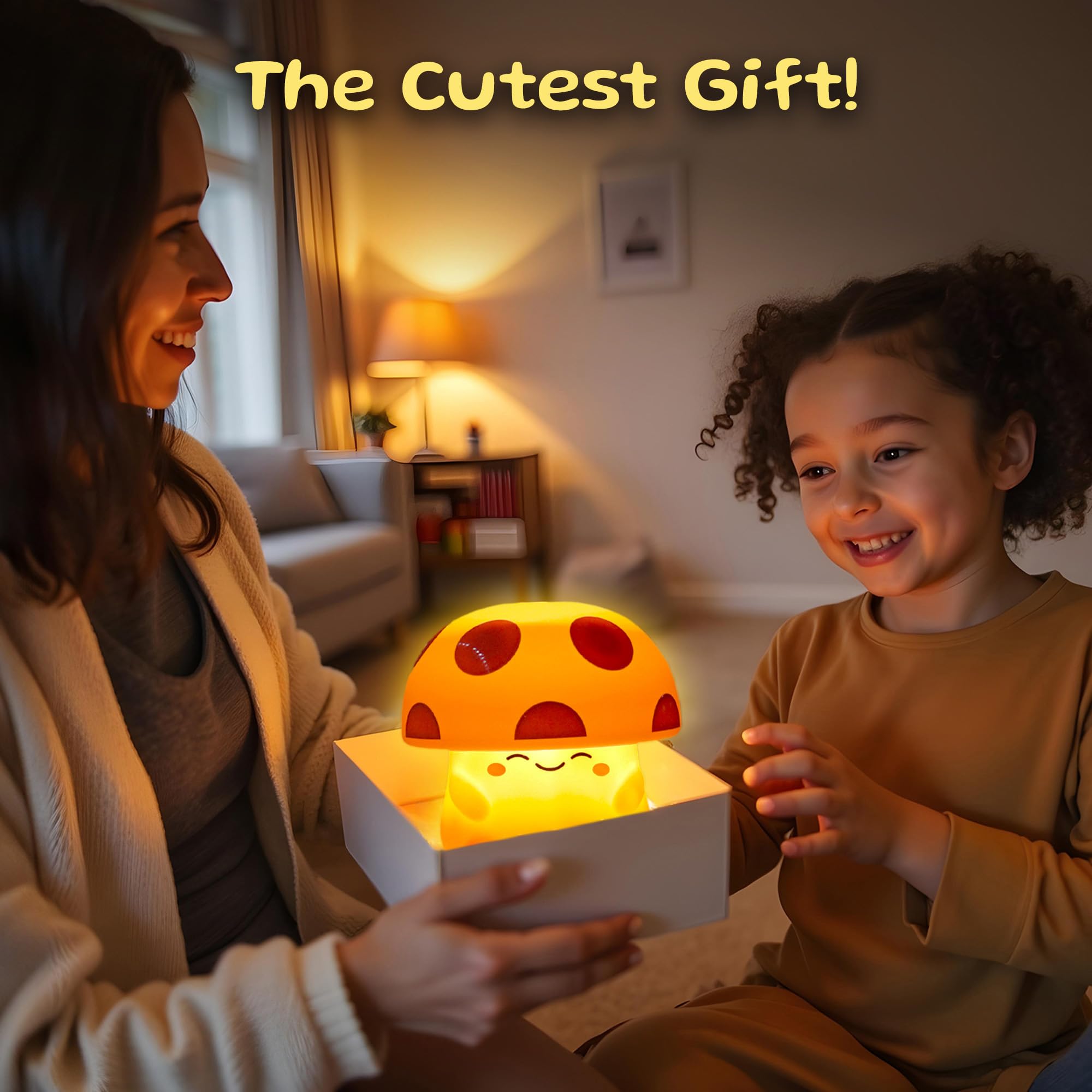 Mushi makes a charming Easter gift and mushroom decor accent.