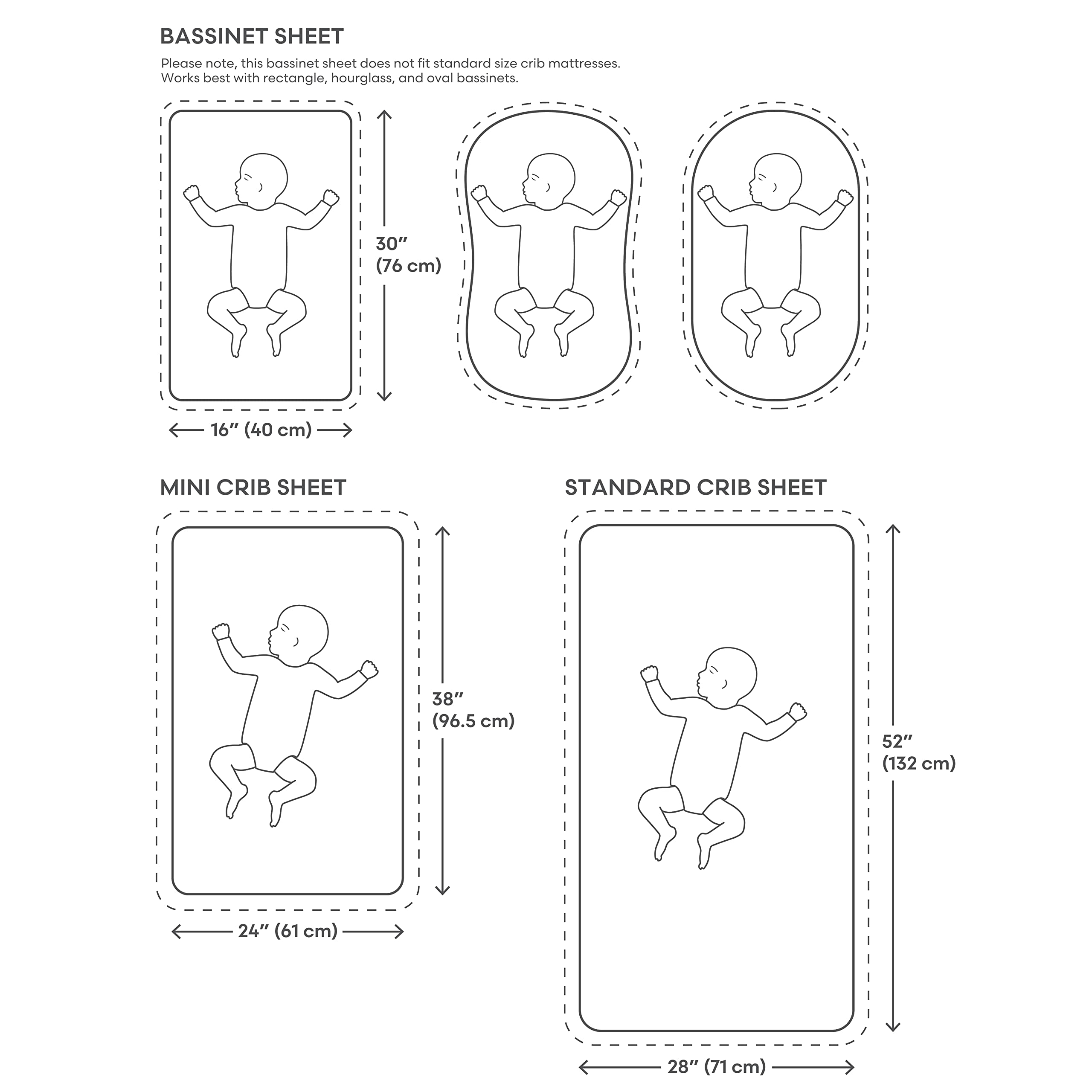Mushie baby-blue crib sheet on a mattress for everyday use