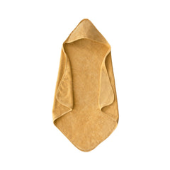 Mushie Baby Hooded Towel fabric close-up shows organic cotton softness for sensitive skin.