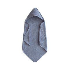 Mushie baby hooded towel made of organic cotton for gentle bath time.