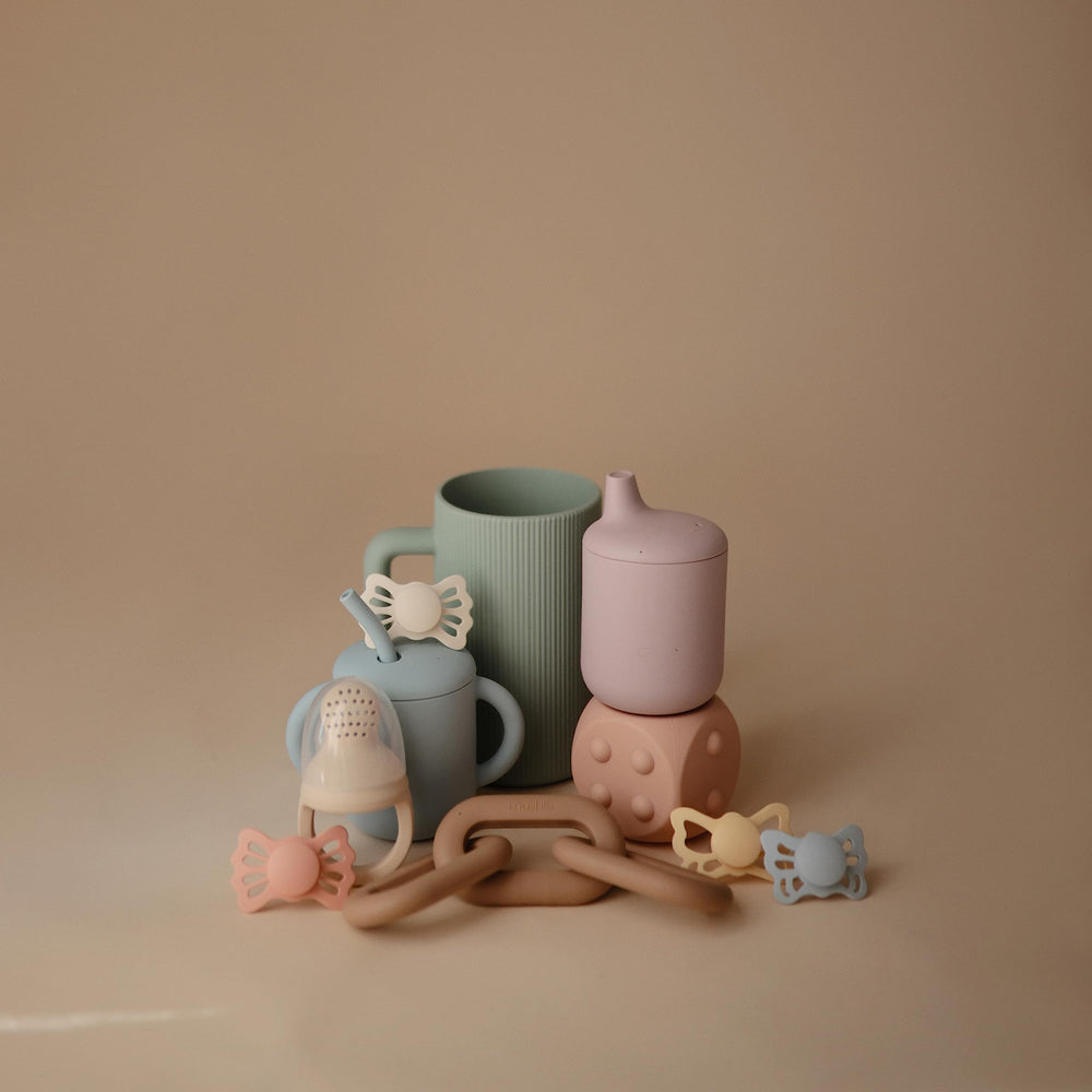 Mushie Bath Rinse Cup made from 100% food-grade silicone material