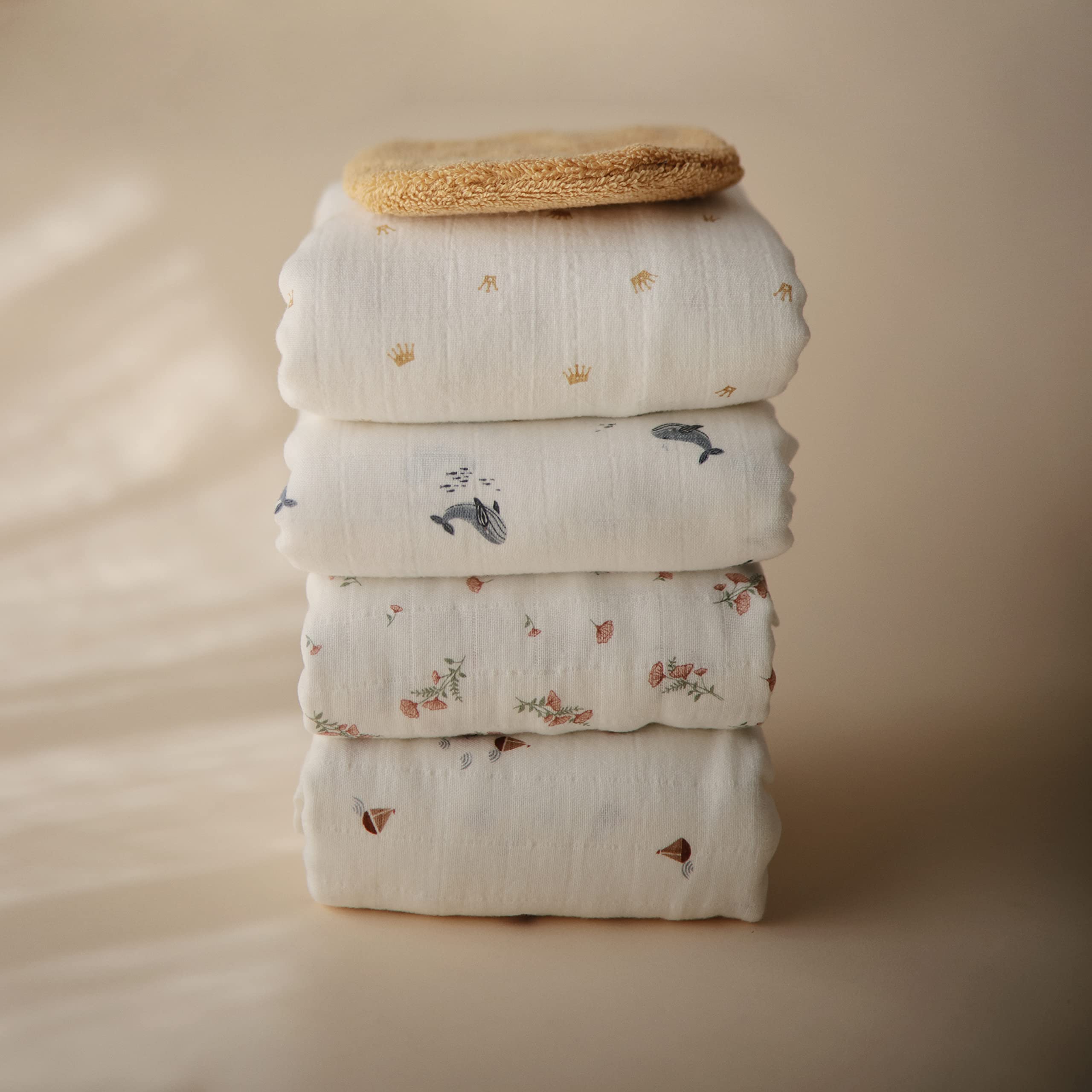 Mushie care instructions image emphasizes easy wash and air-dry benefits