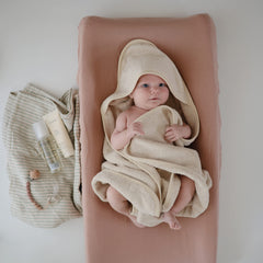 Mushie Eva pacifier clip length eight inches keeps essentials within reach.