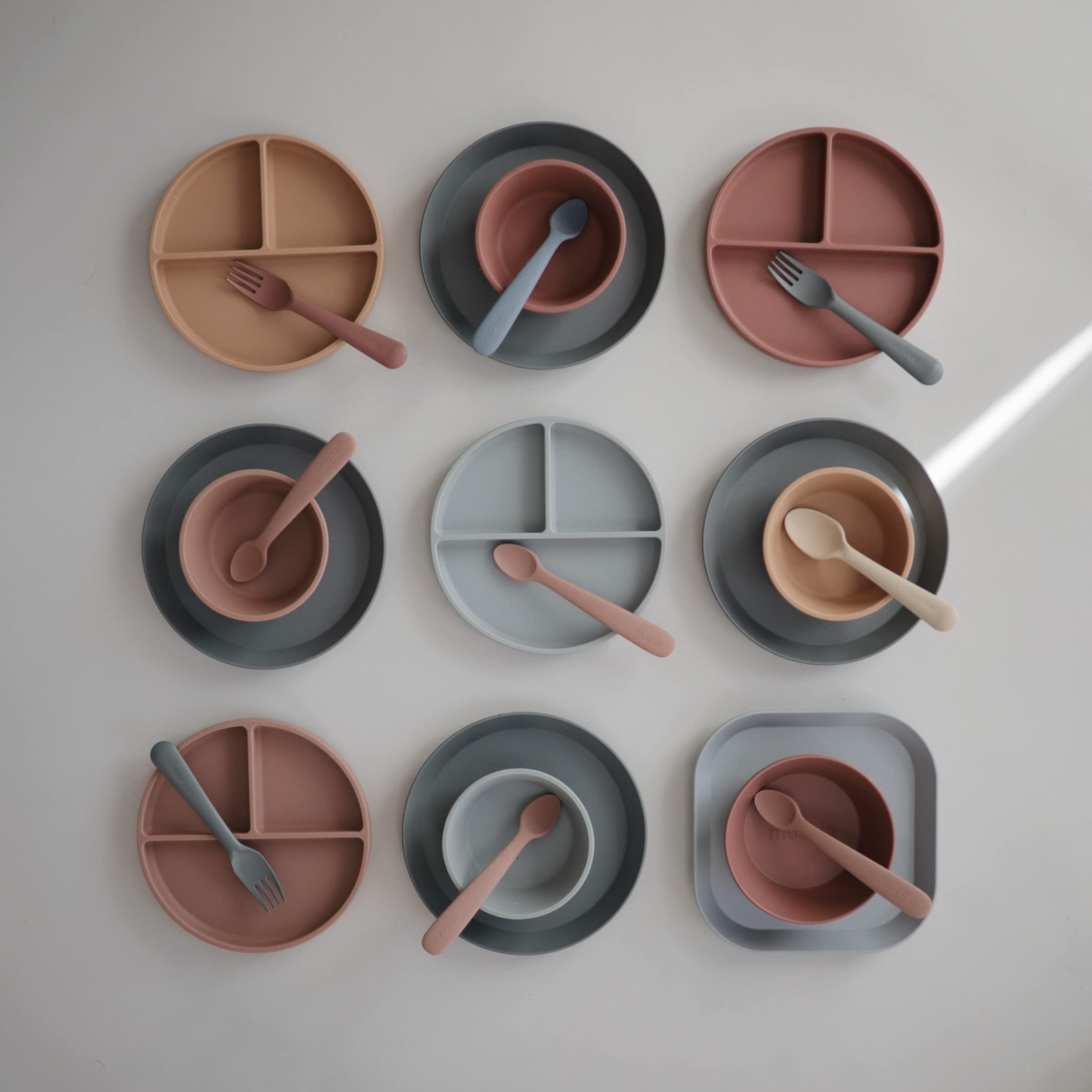 Mushie smoke-flatware made in Denmark emphasizes craftsmanship and safety