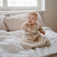 Mushie Hera pacifier clip measures 8 inches for versatile reach and secure fit.