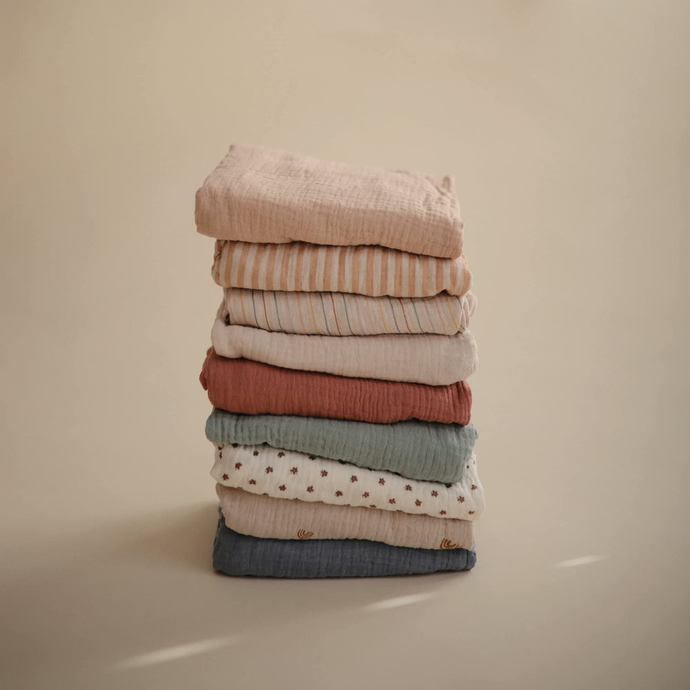Mushie pre-washed soft muslin ready for baby skin