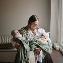 Mushie ribbed blanket for stroller rides provides lightweight warmth