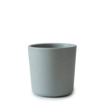 Mushie Sage cups side view showing slim, child-friendly profile.