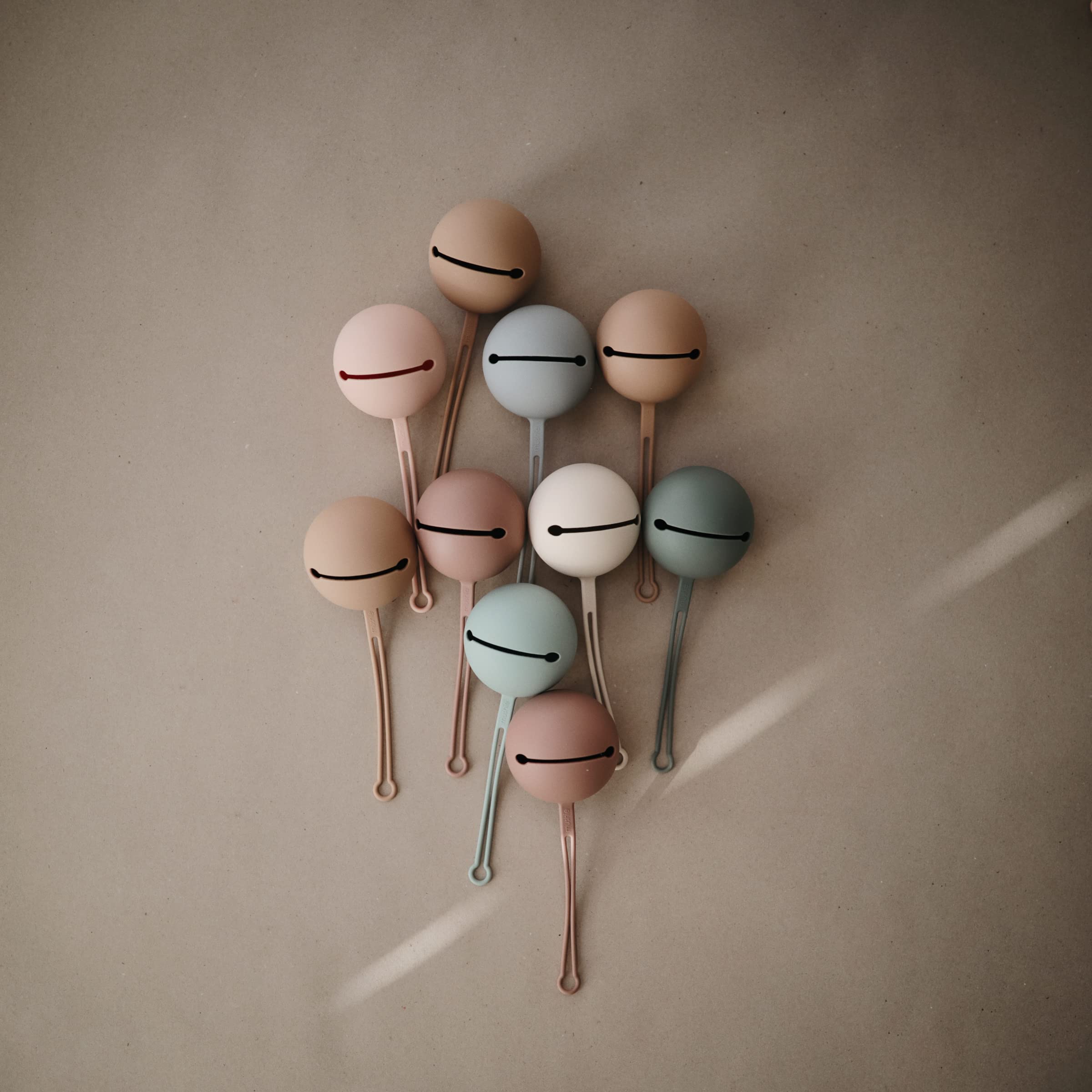 Mushie Stone case made from food-grade silicone and BPA-free.