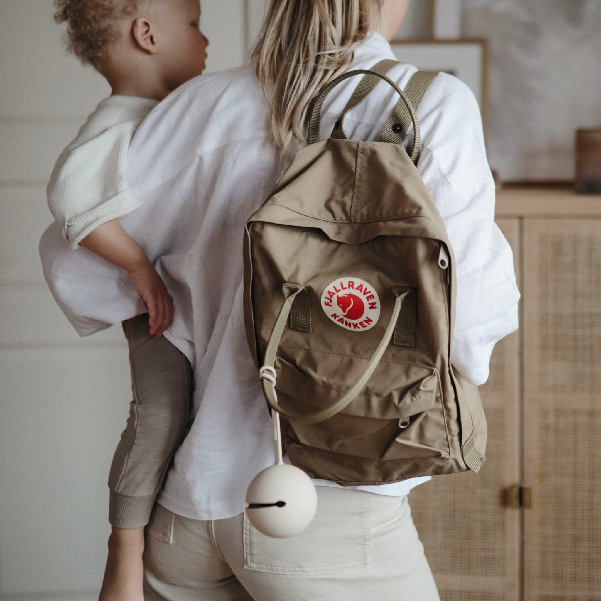 Mushie two-pacifiers storage holds two pacifiers for quick swaps on the go