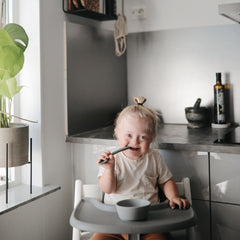 Mushie suction bowl is heat-safe to warm food directly in bowl.