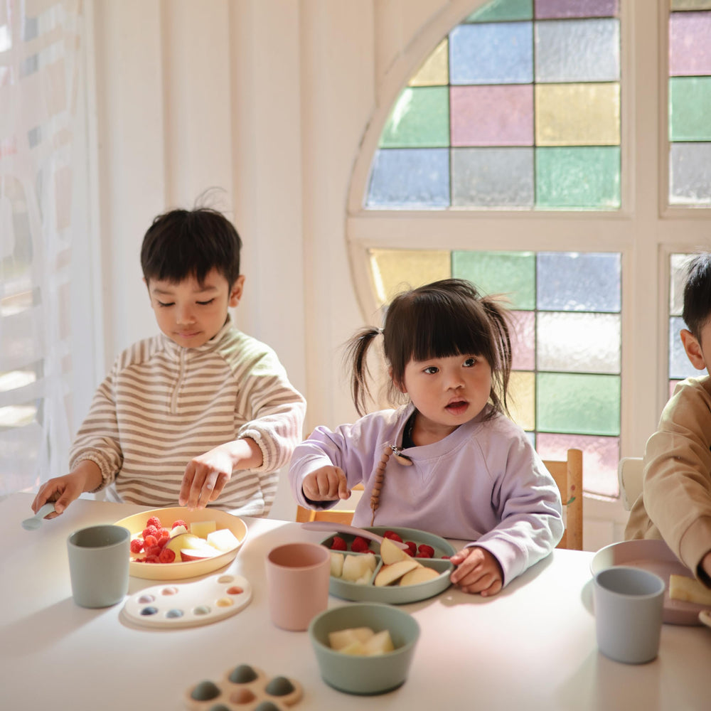 Mushie plate is heat-safe, ready for direct warming of baby meals