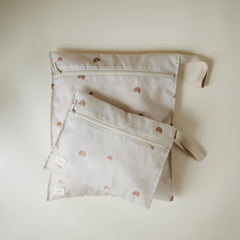 Mushie rainbow wet bag small, ideal for snacks or spare outfits.