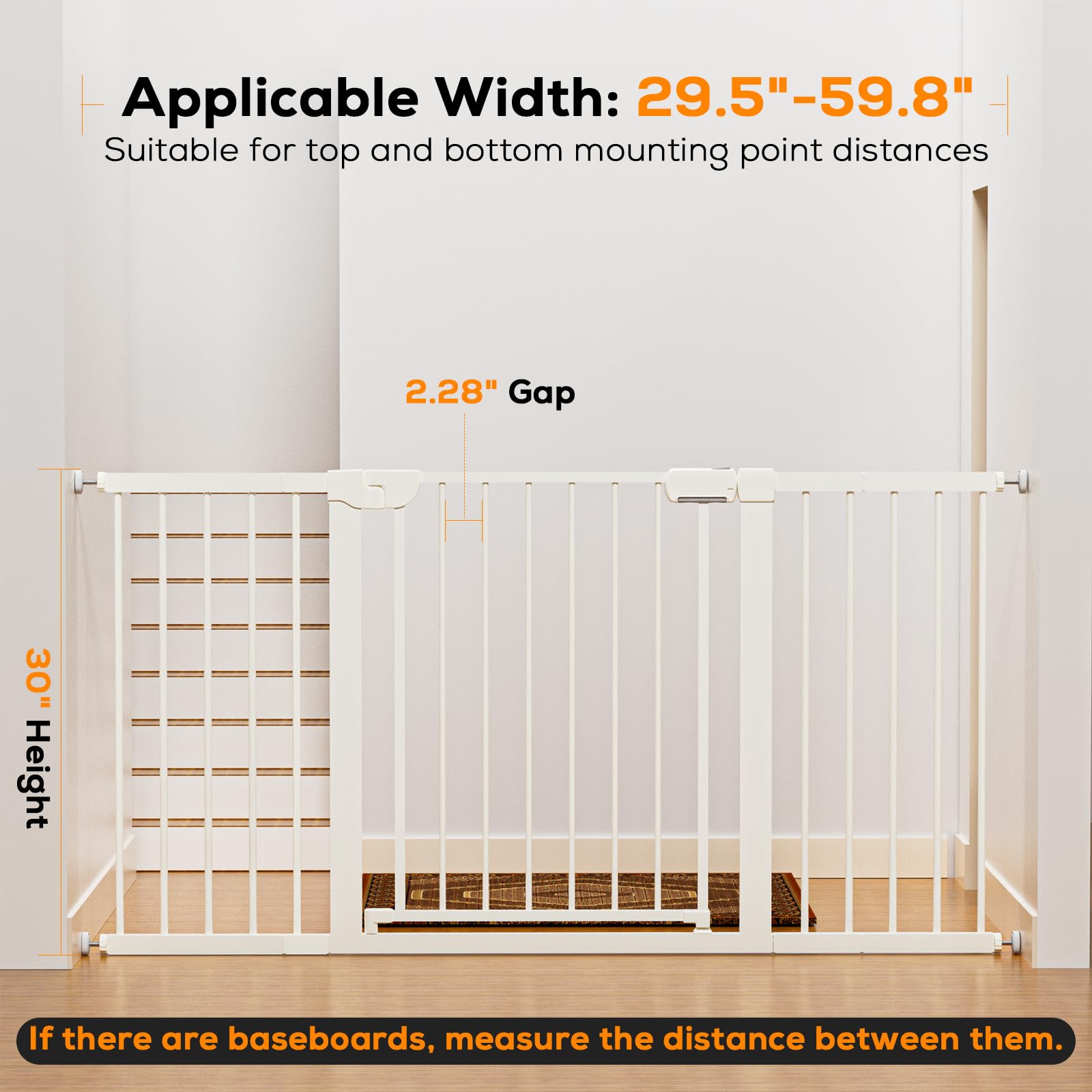 Mutak stands 30 inches tall for broad safety coverage.