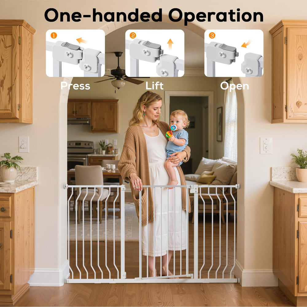 Mutak dog-friendly gate keeps pets securely indoors.