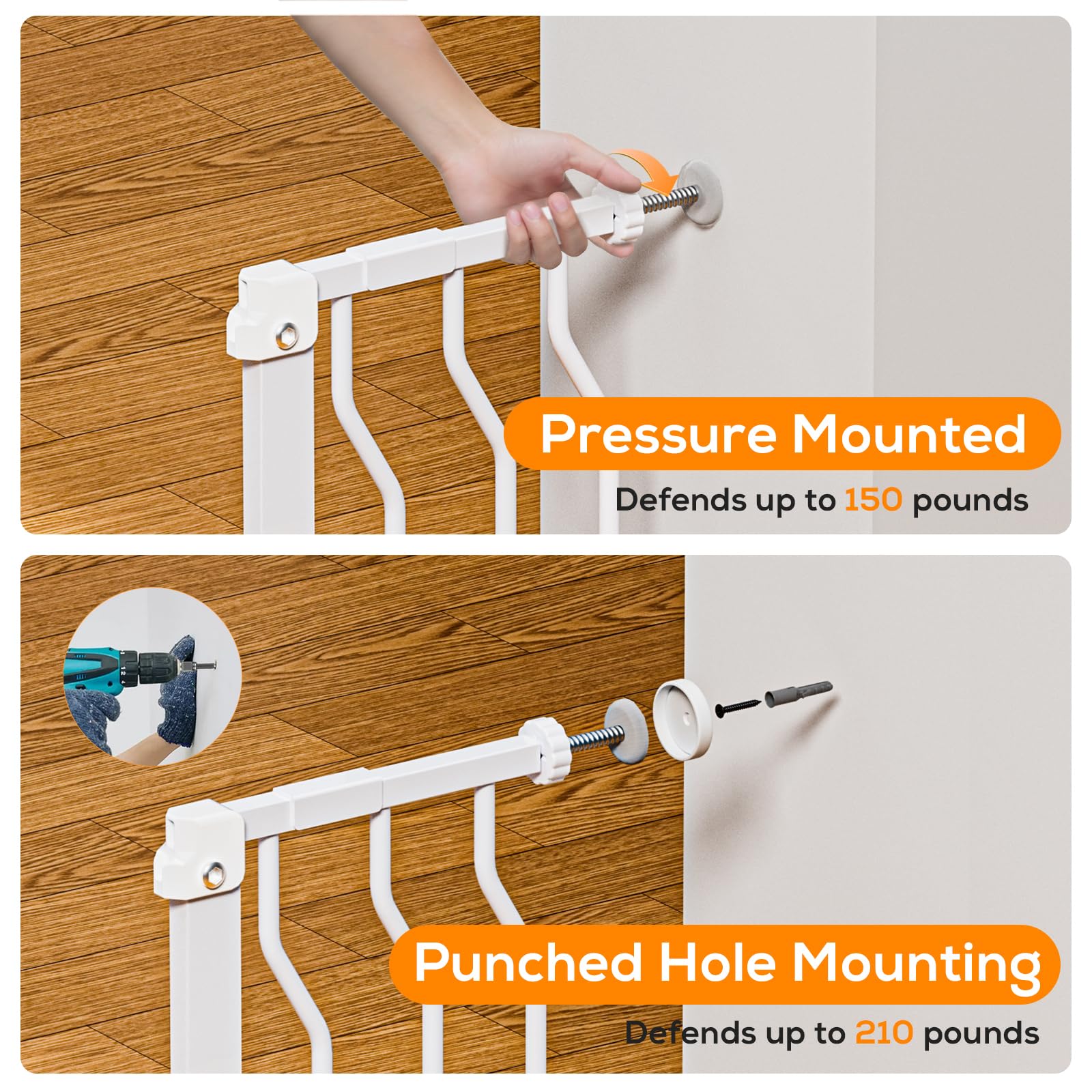 Mutak hardware-mounted option adds extra stability in busy areas.