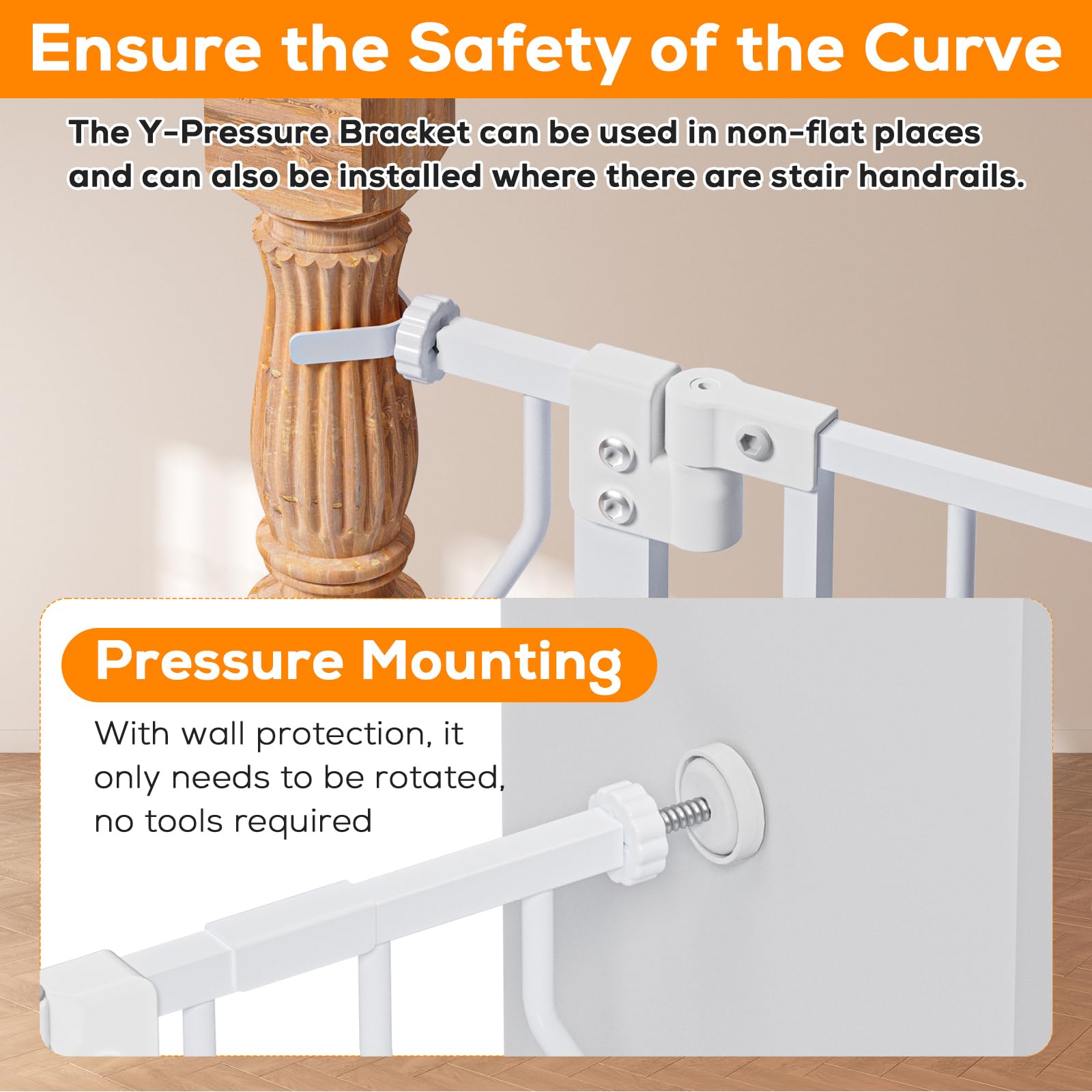 Mutak wide pass-through design eases carrying baby through doorways.