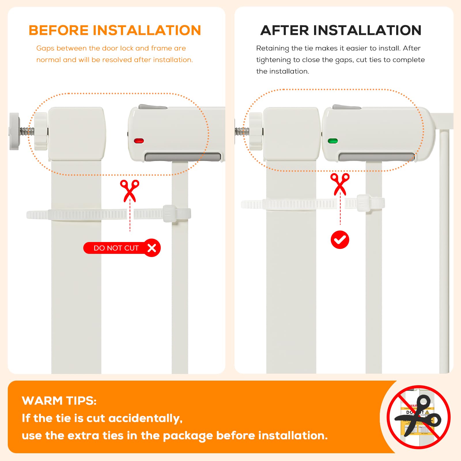 Mutak gate automatic closing within 90 degrees supports one-handed control