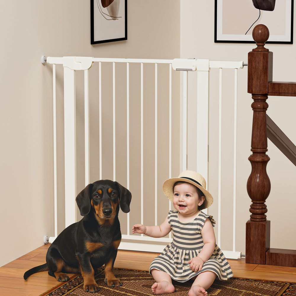 Mutak gate with silent magnetic lock ensuring quiet, secure passage for families