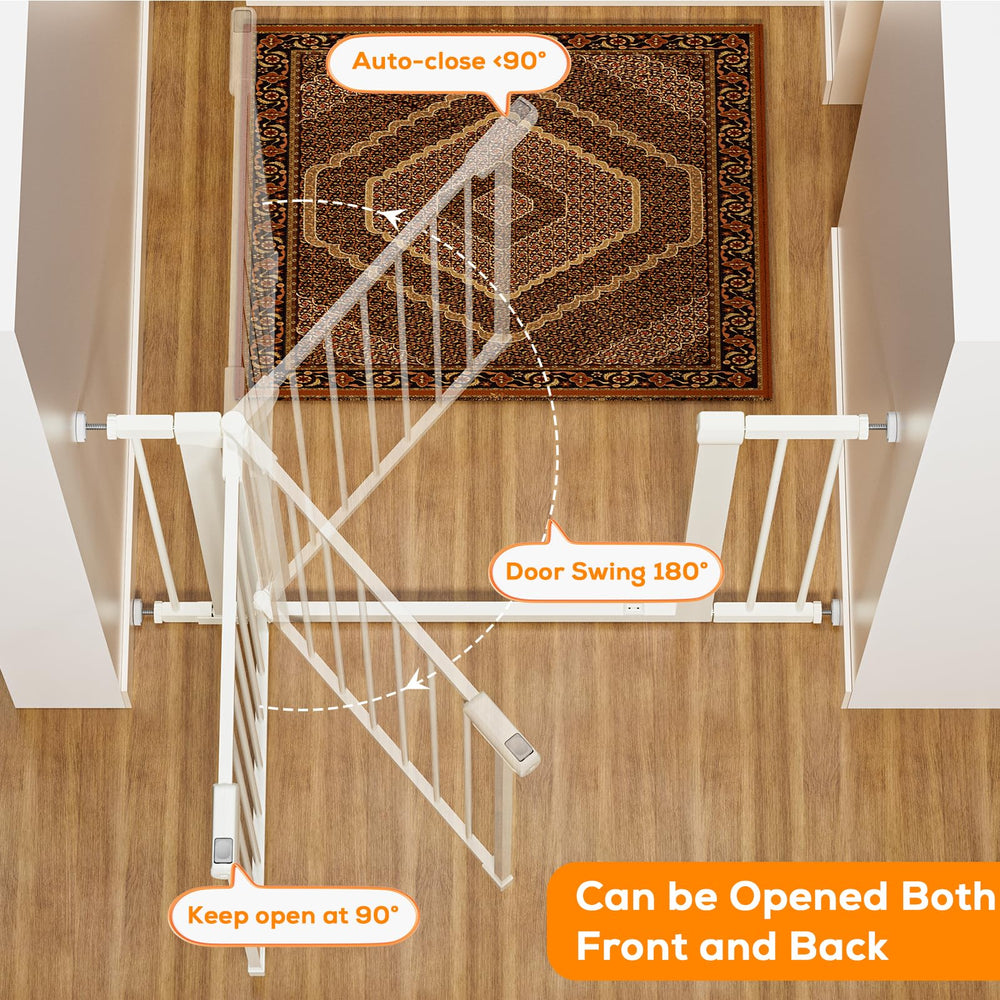 Mutak gate's sturdy steel construction delivers durable home safety