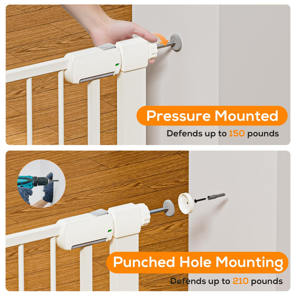 Hardware mounting option offers maximum stability in busy stairways