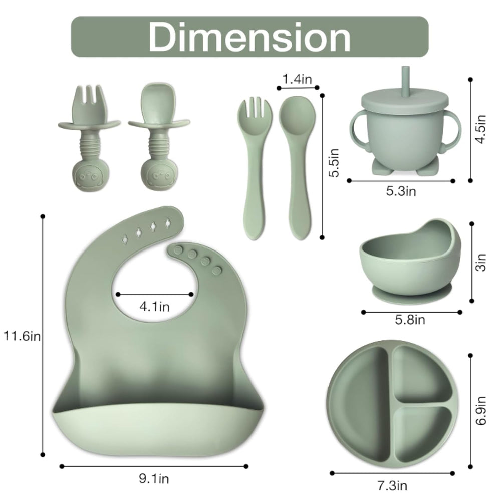 Mutualproducts baby-led weaning set supports independent eating explorations.