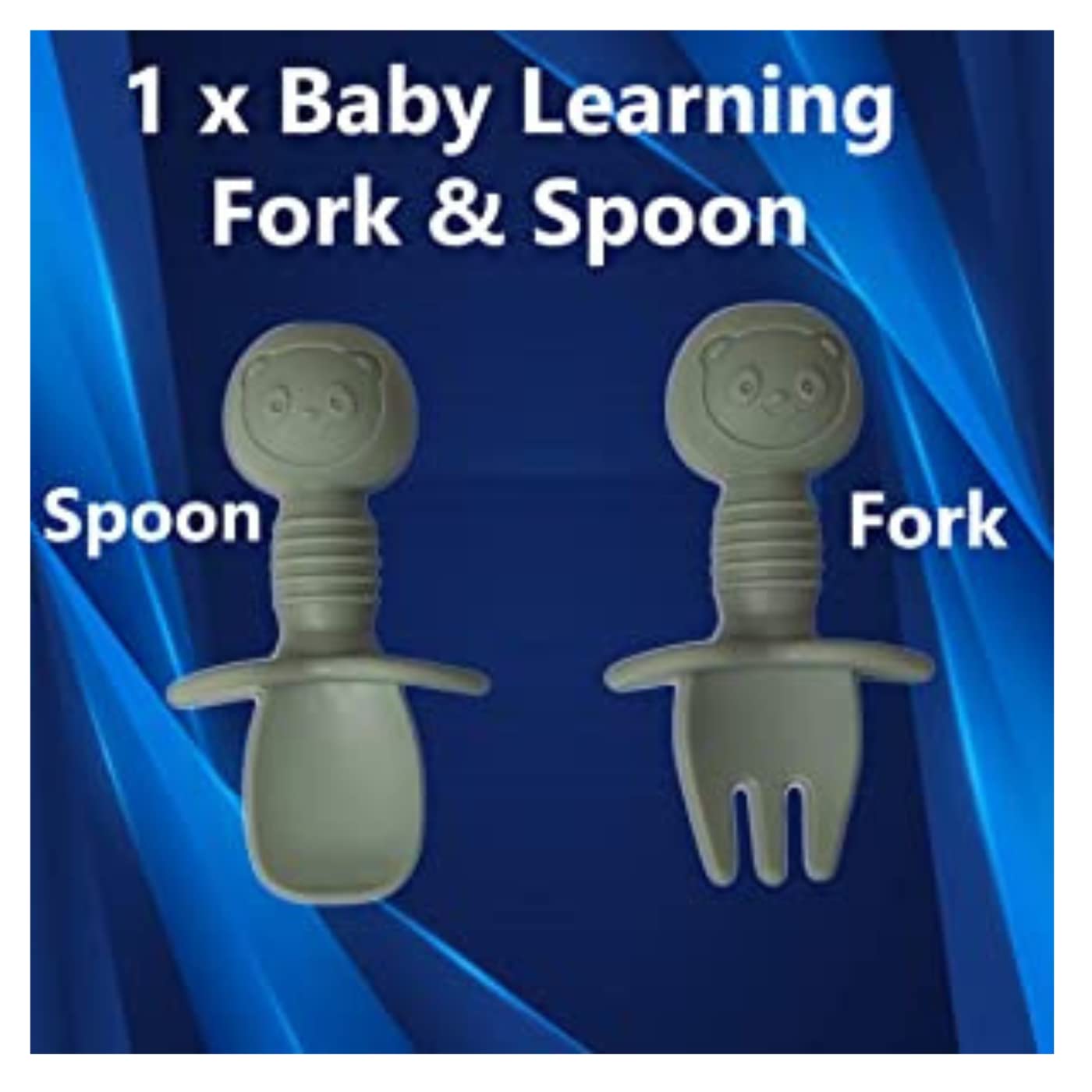 Mutualproducts ergonomic baby grip utensils promote confident handling for little hands.