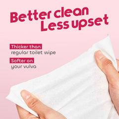 Muun vaginal wipes with soft plant-based fibers for gentle cleansing.