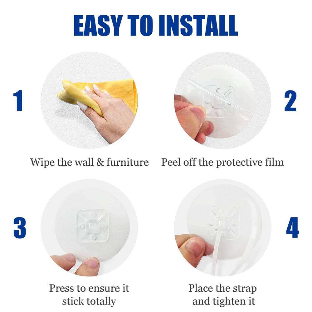 MUUPEG drill-free wall anchor installation is quick and residue-free.