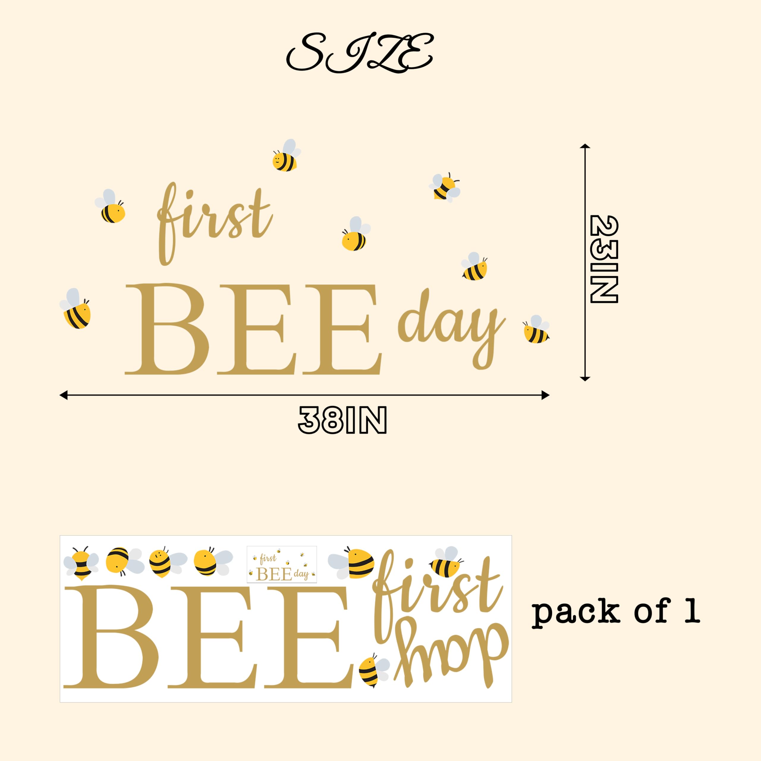 MUWEOL bee themed baby shower decal adds charming wall accents.
