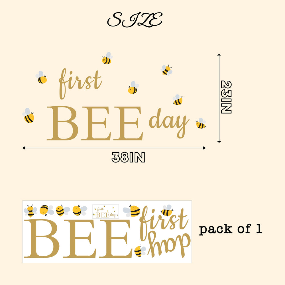 MUWEOL bee themed baby shower decal adds charming wall accents.