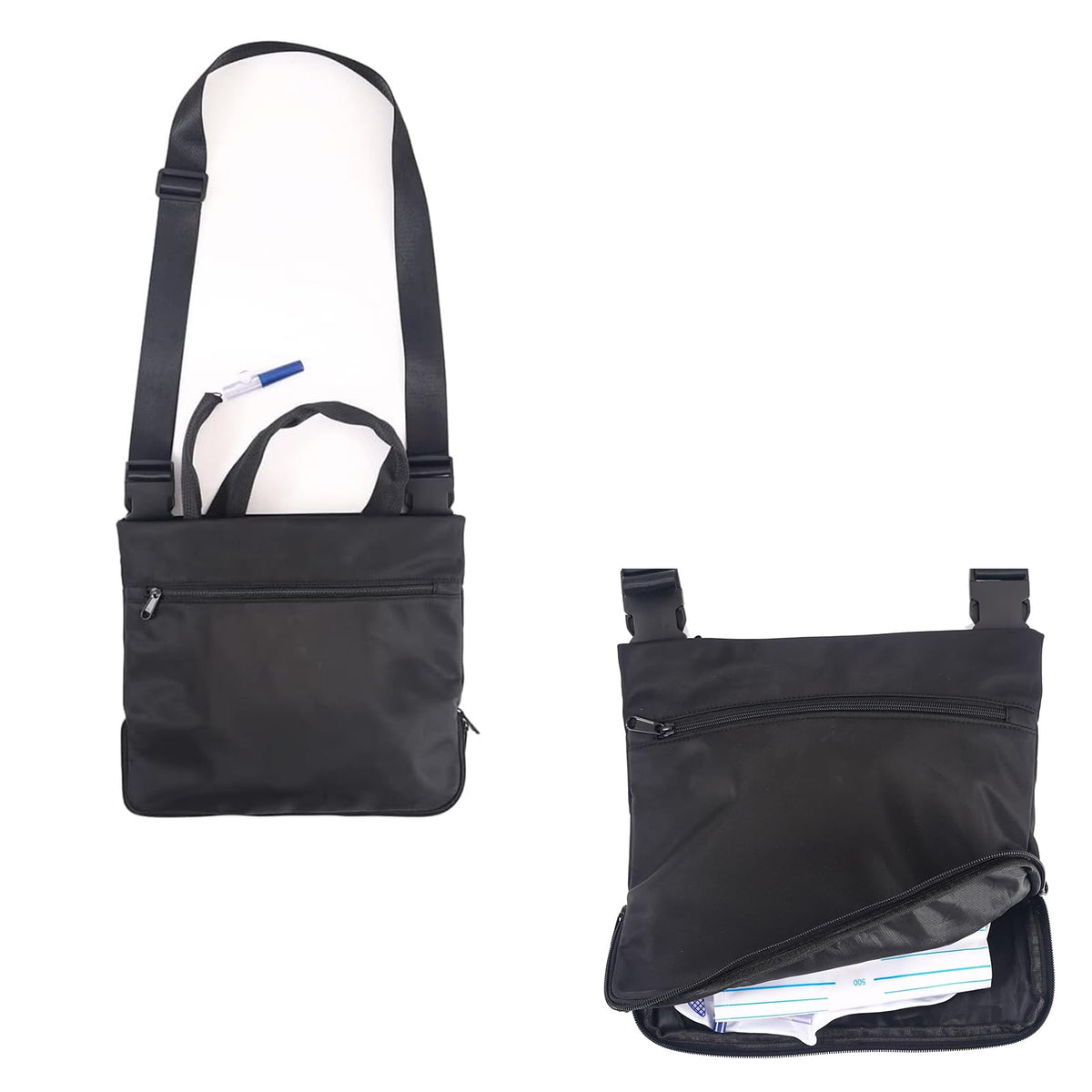 MUYU catheter bag holder side view showing discreet privacy design.