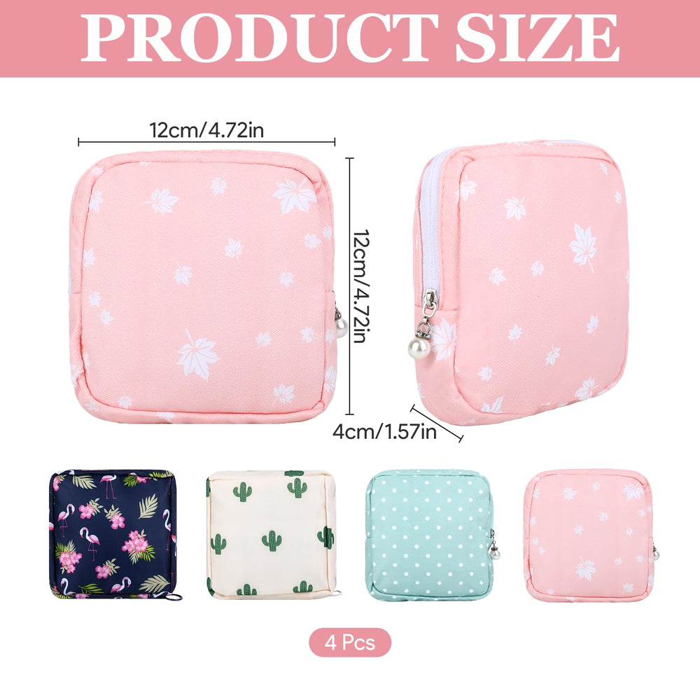 MveLwodx period bag cactus motif, stylish organizer for feminine care