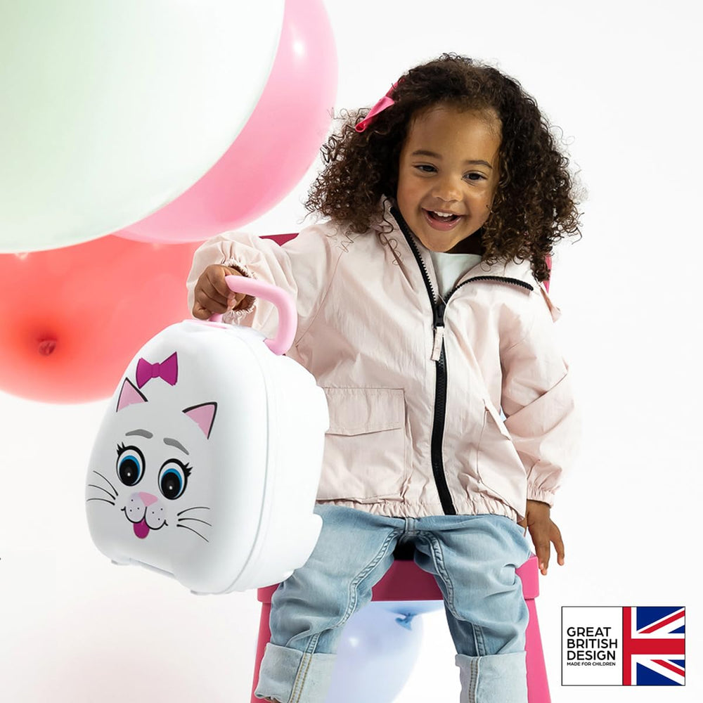 A child using My Carry Potty during a family outing.